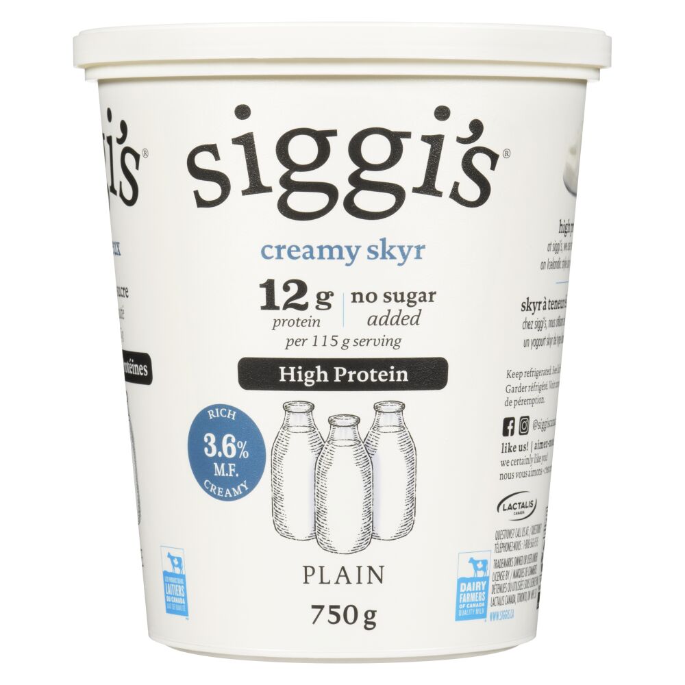 Siggi's Skyr Yogurt Plain 3.6% M.F. 750g