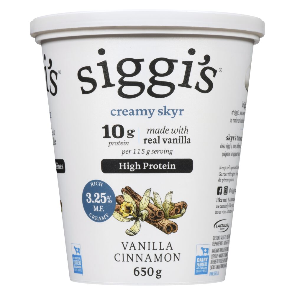 Siggi's Skyr Yogurt Vanilla Cinnamon 3.25% M.F. 650g