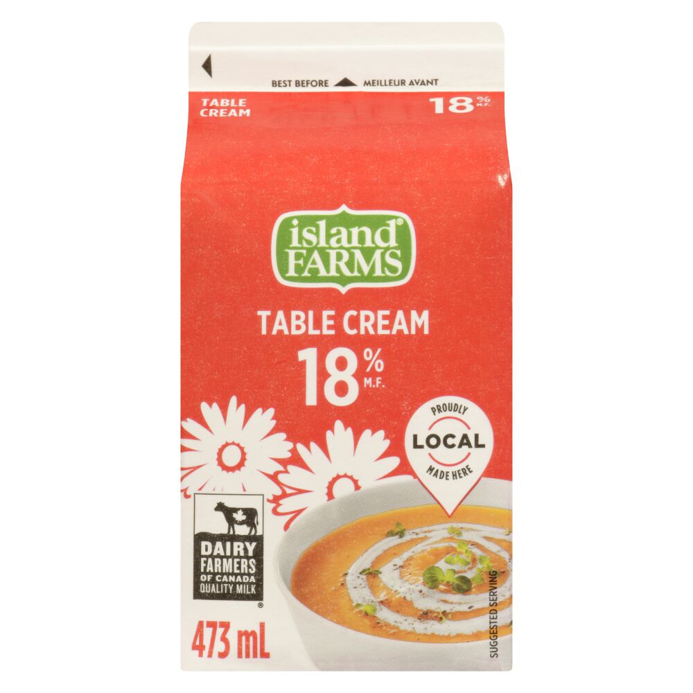 Island Farms Table Cream 18% M.F. 473ml