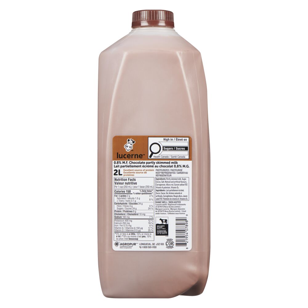 Lucerne Partly Skimmed Chocolate Milk 0.8% M.F. 2L