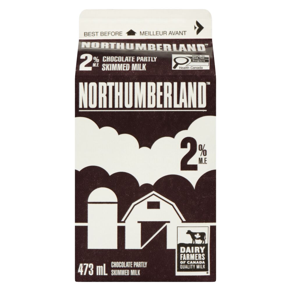 Northumberland Partly Skimmed Chocolate Milk 2% M.F. 473ml