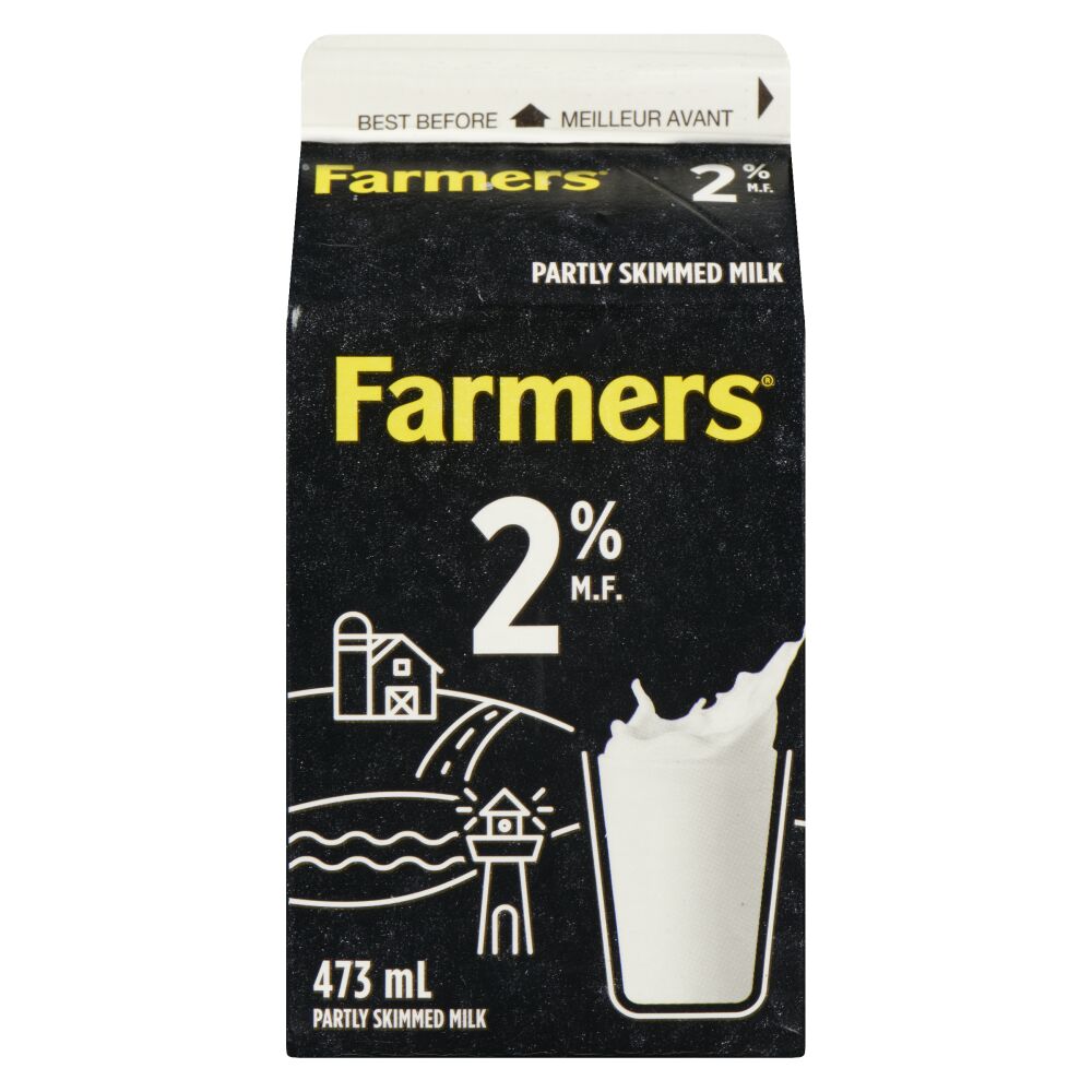 Farmers Partly Skimmed Milk 2% M.F. 473ml