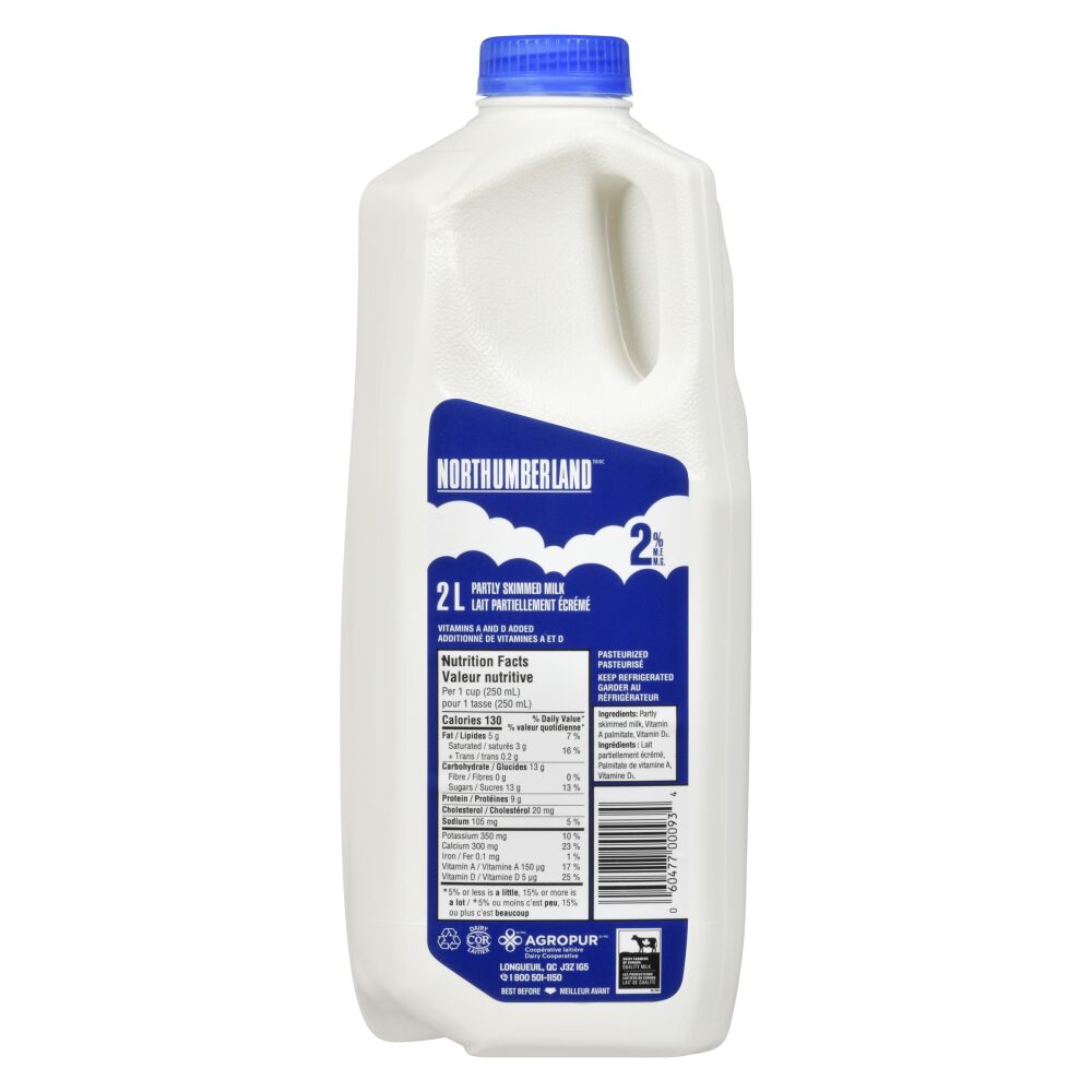 Northumberland Partly Skimmed Milk 2% M.F. 2L
