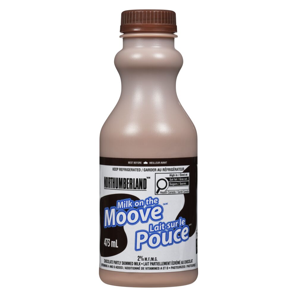 Northumberland Milk On The Moove Partly Skimmed Chocolate Milk 2% M.F. 473ml