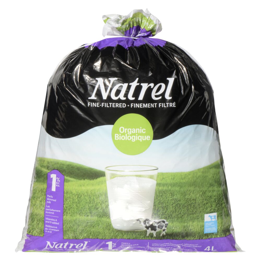Natrel Organic Fine-Filteres Partly Skimmed Milk 1% M.F. 4L