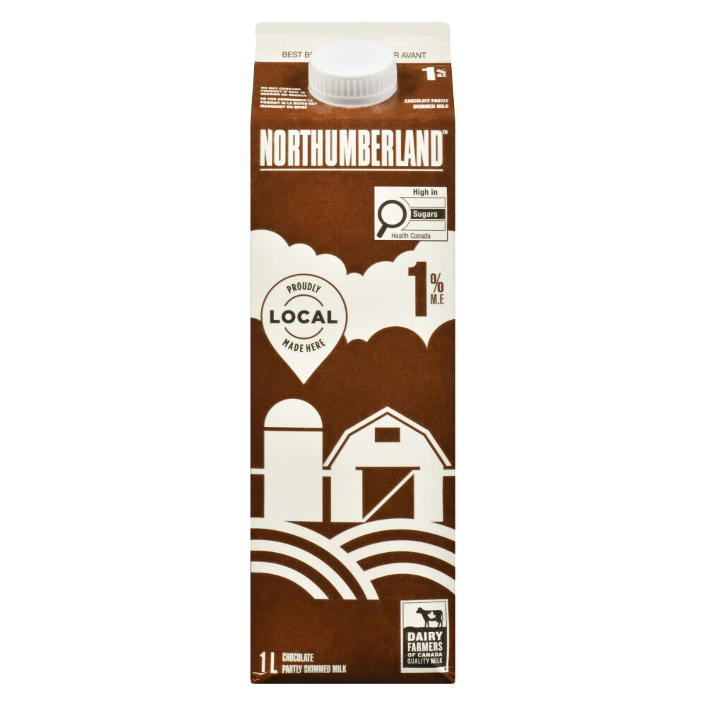 Northumberland Partly Skimmed Chocolate Milk 1% M.F. 1L