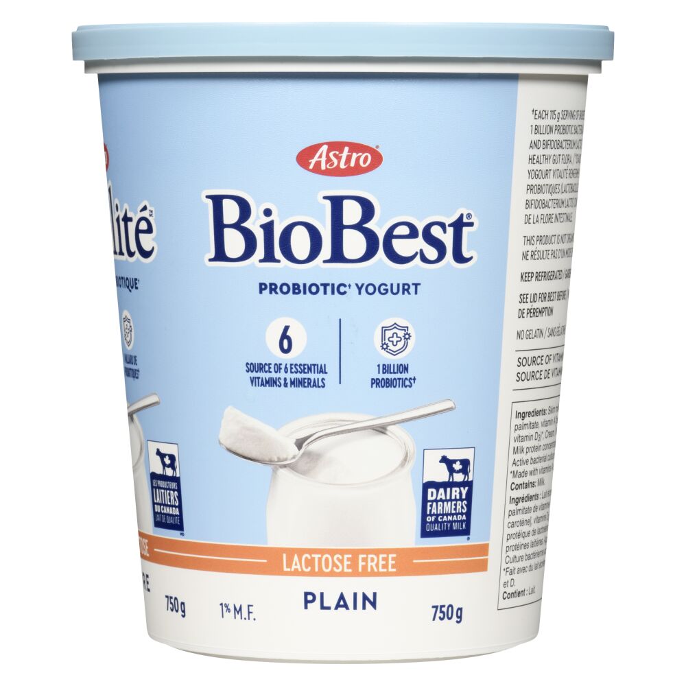 Astro® BioBest Lactose Free Probiotic Yogurt Plain 1% M.F. 750g