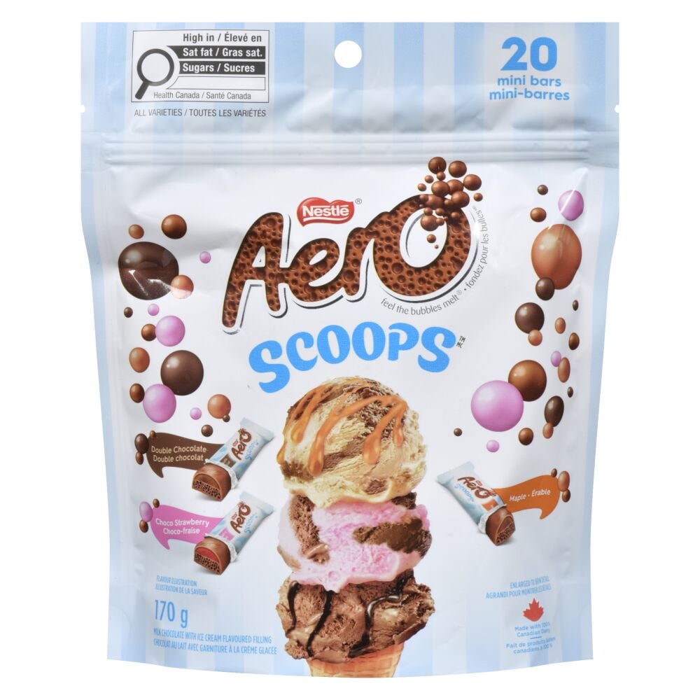 Aero Scoops 3 Flavours Chocolate Bars 170g