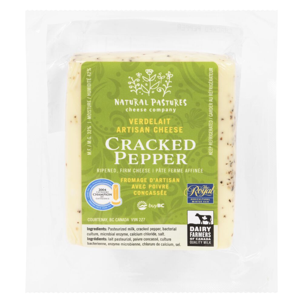 Natural Pastures Cheese Company Cracked Pepper Verdelait 180g