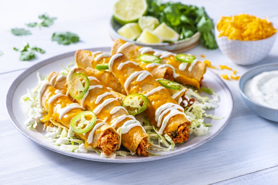 Saucy Chicken Tinga Taquitos | Canadian Goodness