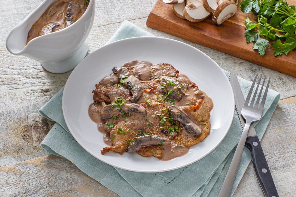 Veal Scaloppine with Mushroom Marsala Sauce | Canadian Goodness