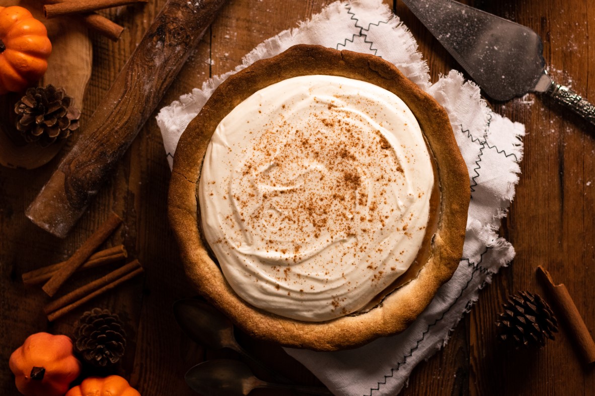 Pumpkin Pie with Maple Whipped Cream | Canadian Goodness