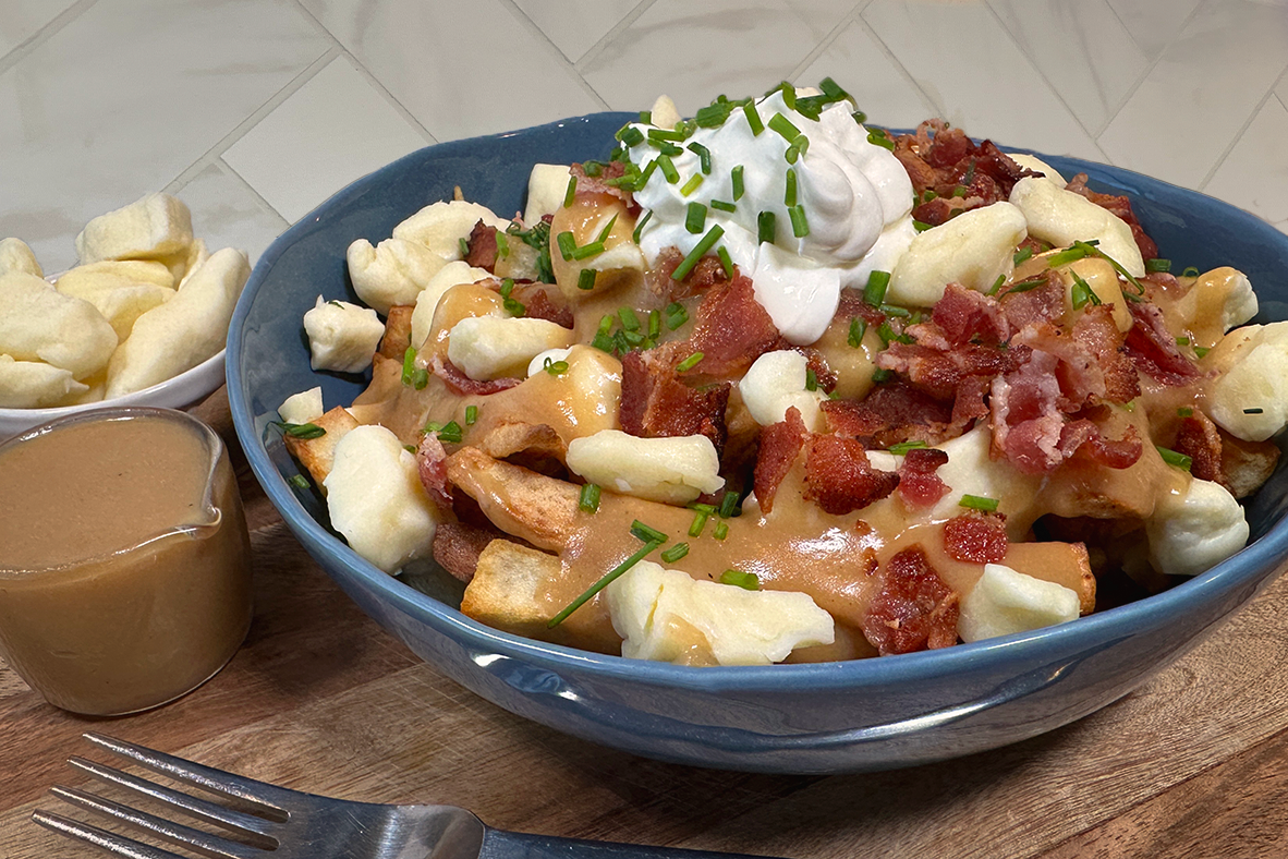 poutine with bacon