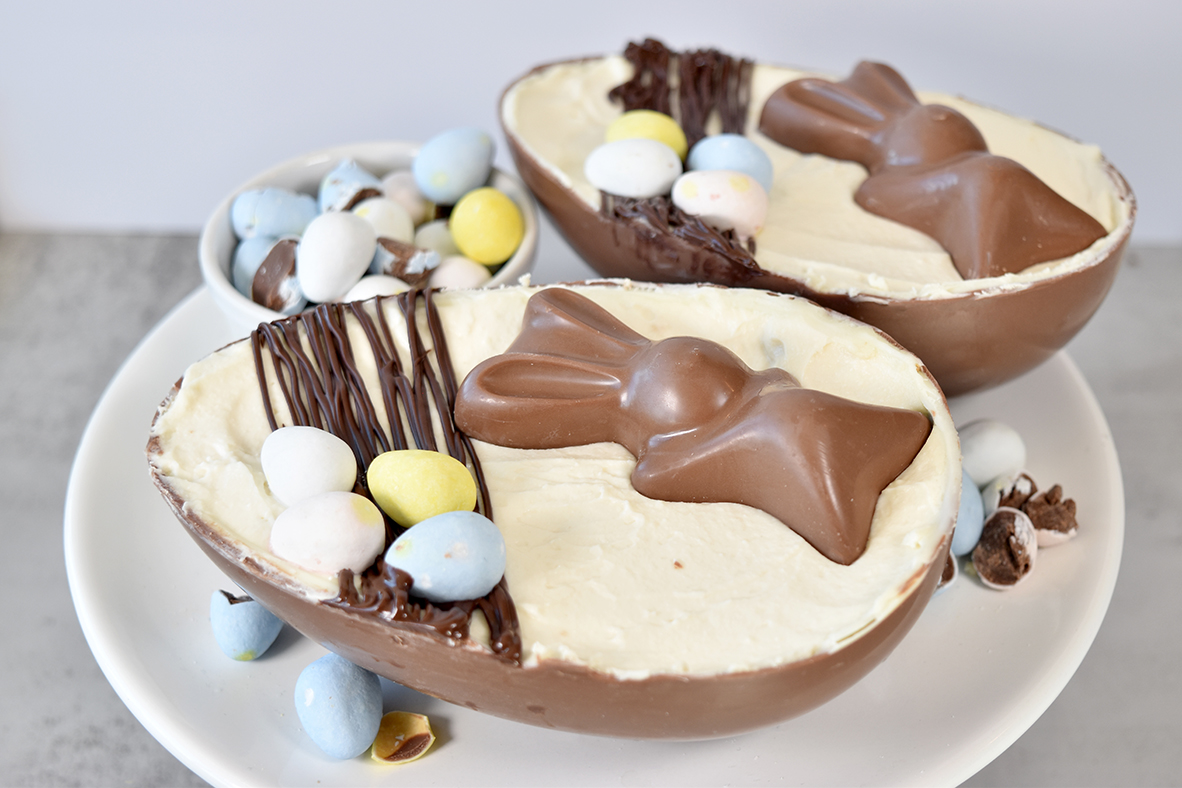 Cheesecake filled Easter eggs recipe