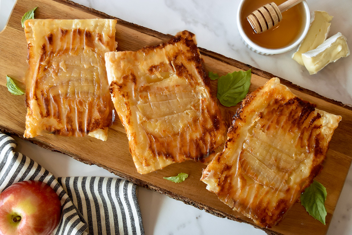 Brie Apple Upside Down Puff Pastries | Canadian Goodness
