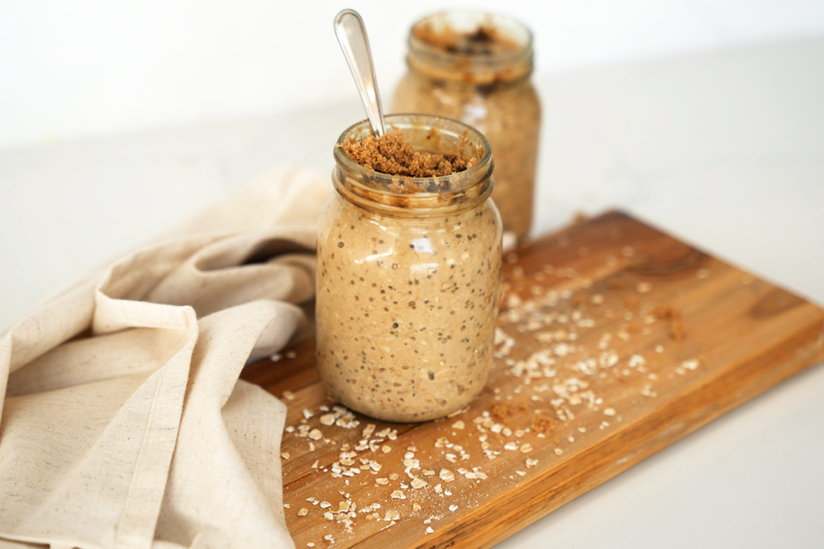 Brown Sugar Shaken Espresso Overnight Oats | Canadian Goodness