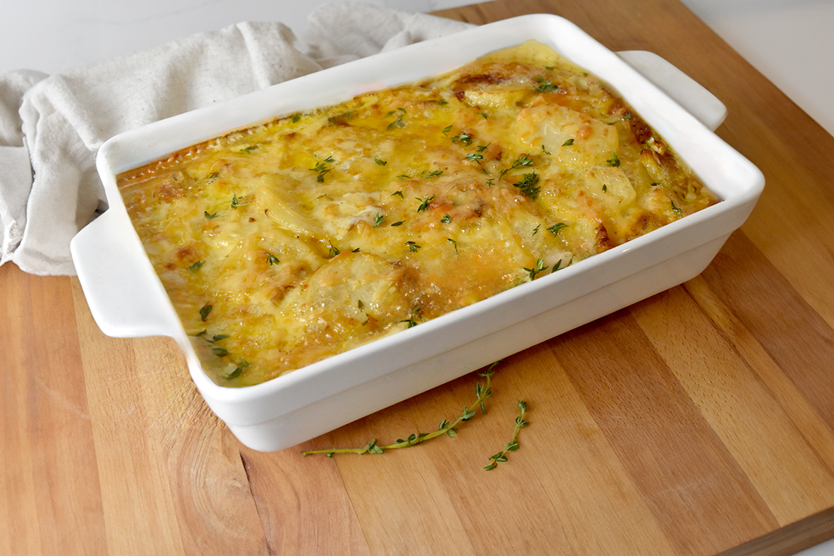 Golden scalloped potatoes | Canadian Goodness