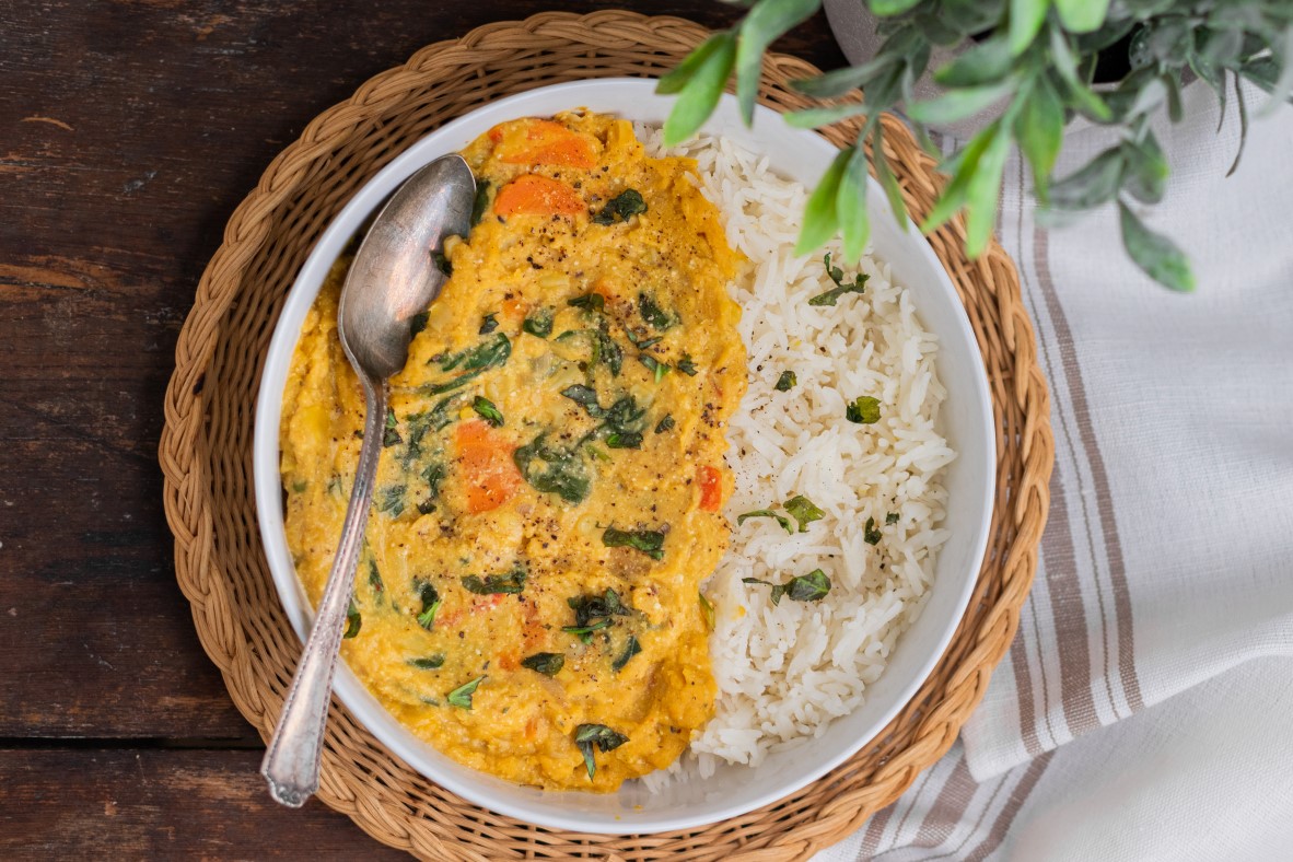 Pumpkin, Coral Lentil &amp; Coconut Milk Curry With Ricotta Cheese | Canadian Goodness