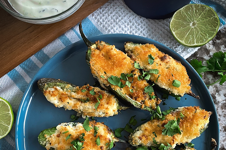 Air Fryer Jalapeño Poppers and Lime Crema Recipe | Canadian Goodness