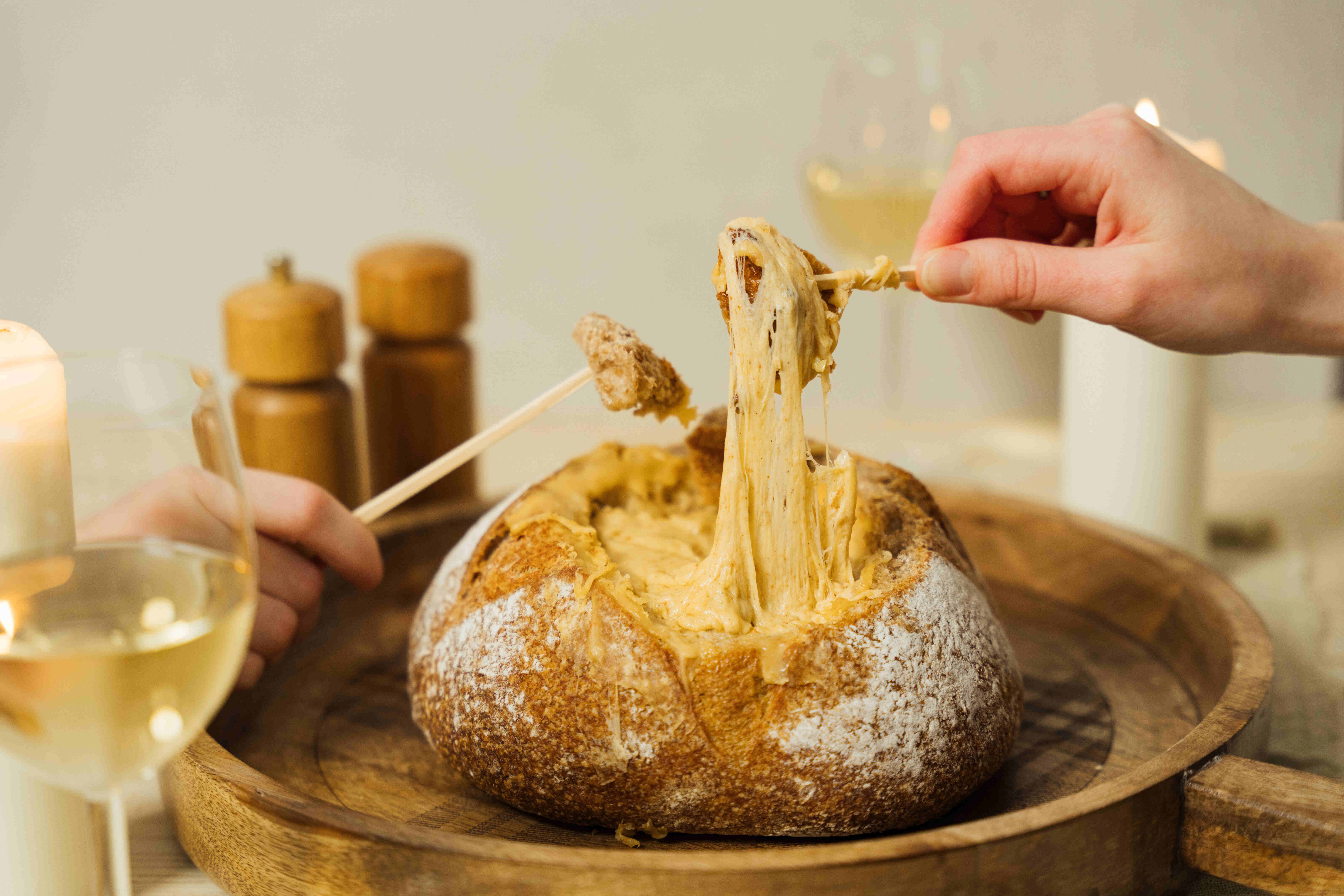 Cheese Fondue in a Bread Bowl | Canadian Goodness