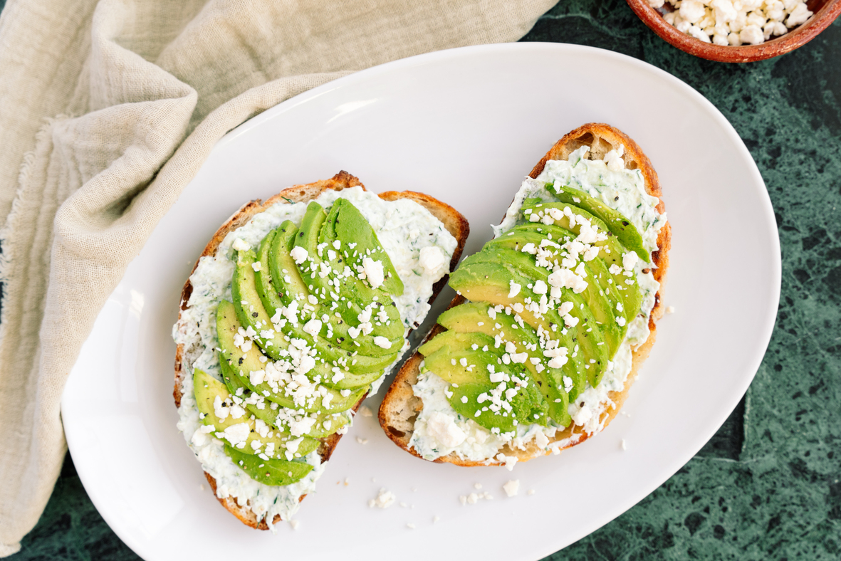 Avocado and Tzatziki Toasts | Canadian Goodness