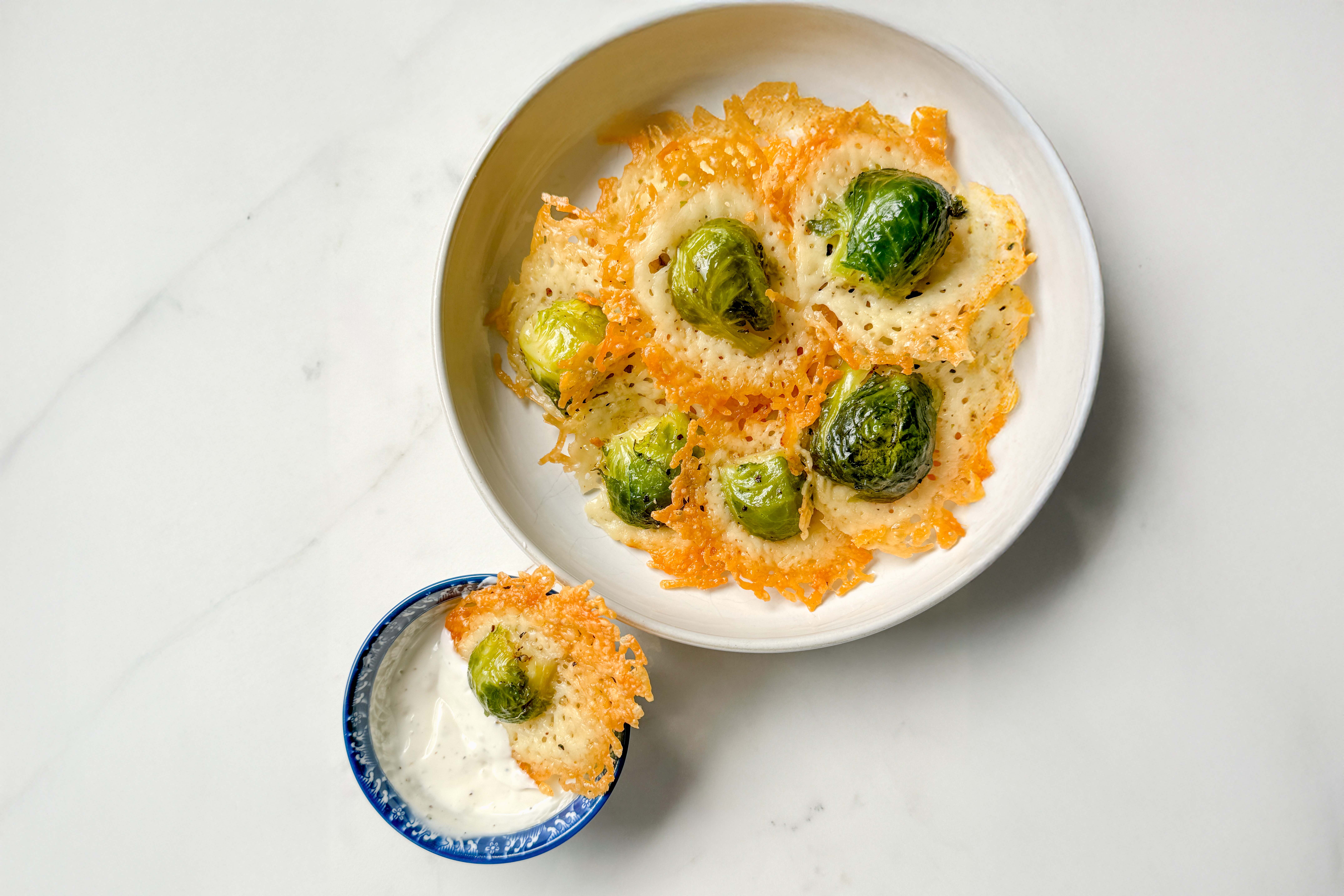 Parmesan Crusted Brussel Sprouts | Canadian Goodness