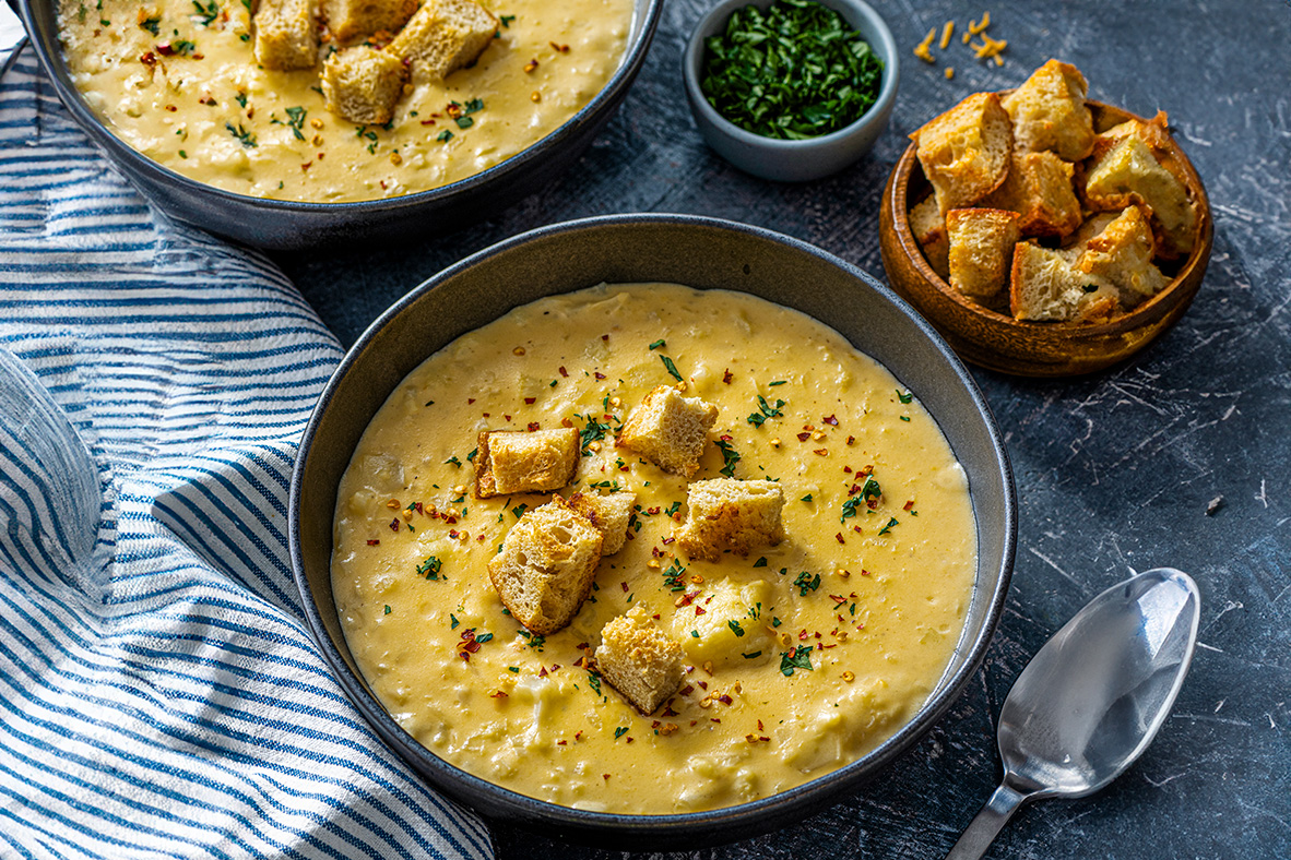 Cream of Cauliflower and Cheddar Soup | Canadian Goodness