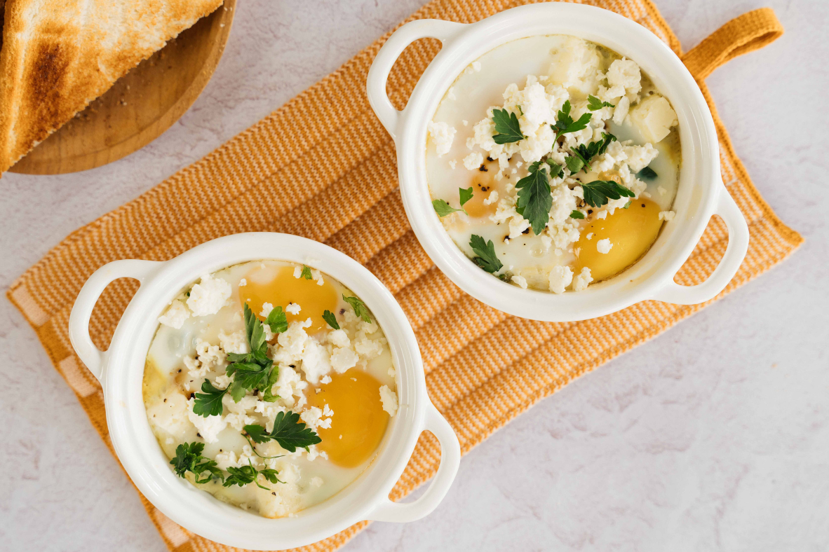 Coddled Eggs with Spinach | Canadian Goodness