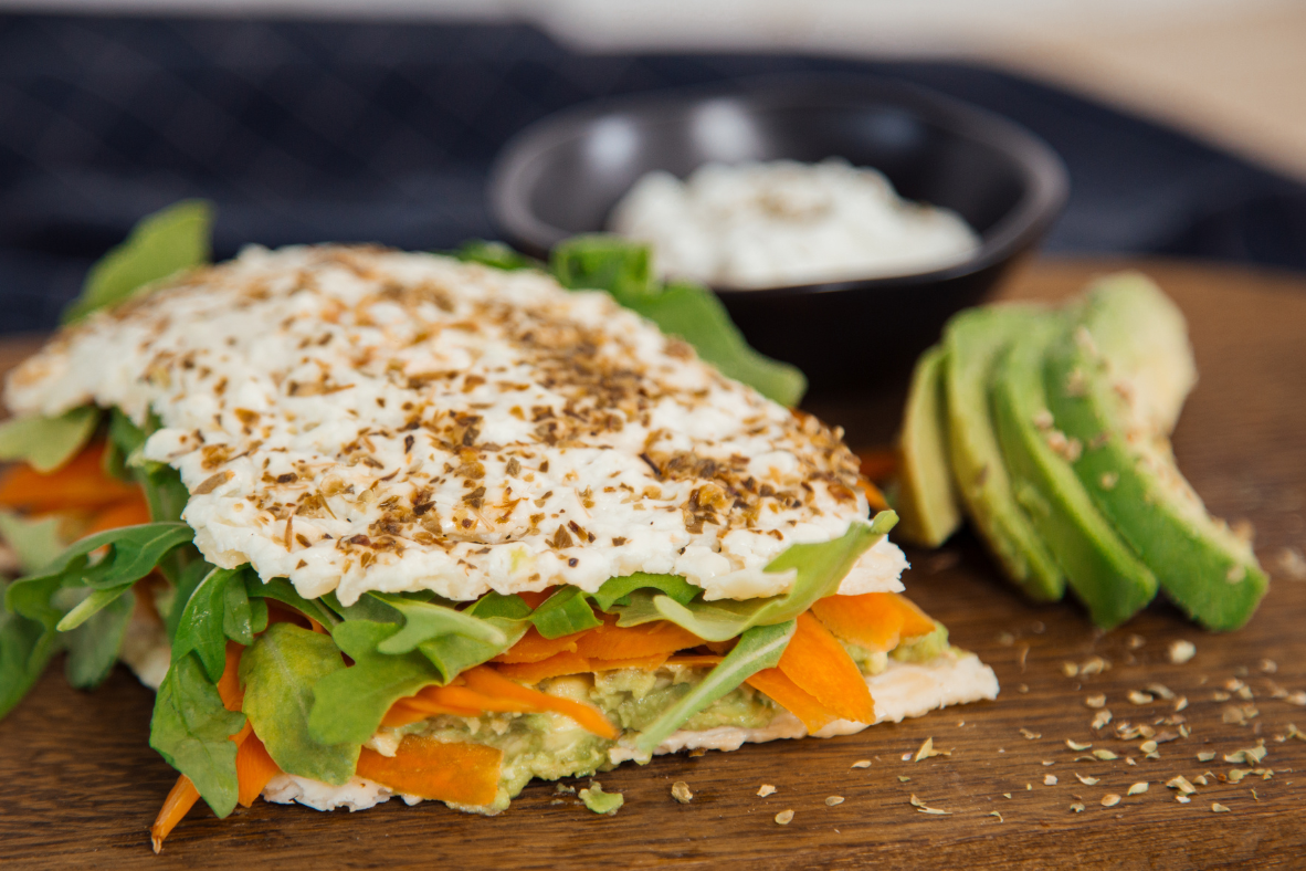 Cottage Cheese Flatbread Sandwich | Canadian Goodness