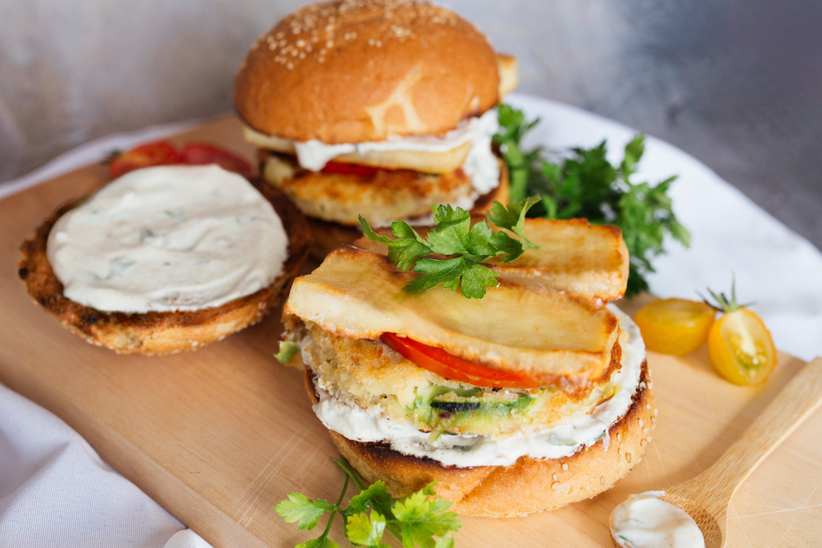 Paneer and Zucchini Burgers | Canadian Goodness