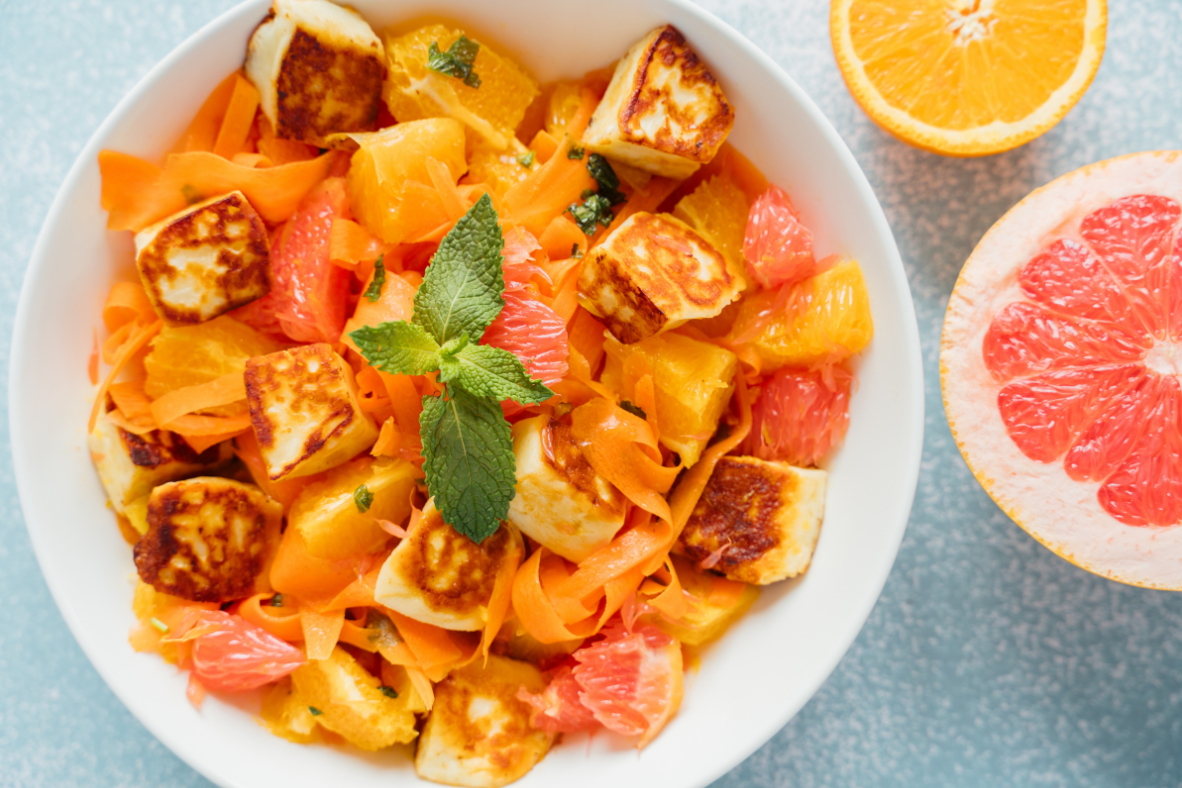 Orange, Grapefruit and Grilled Halloumi Salad | Canadian Goodness