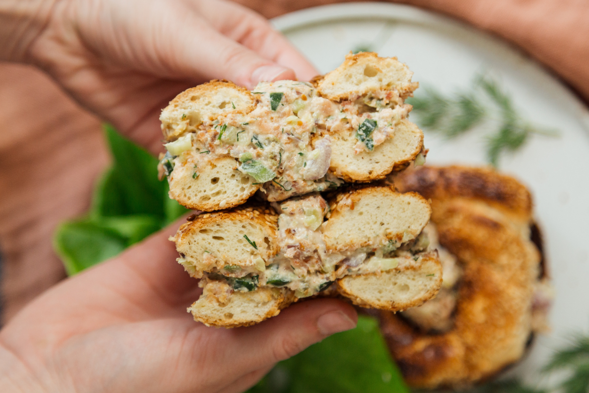 Chopped Salmon Bagel | Canadian Goodness