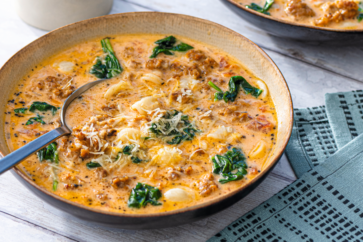 Slow Cooker Creamy Italian Soup | Canadian Goodness