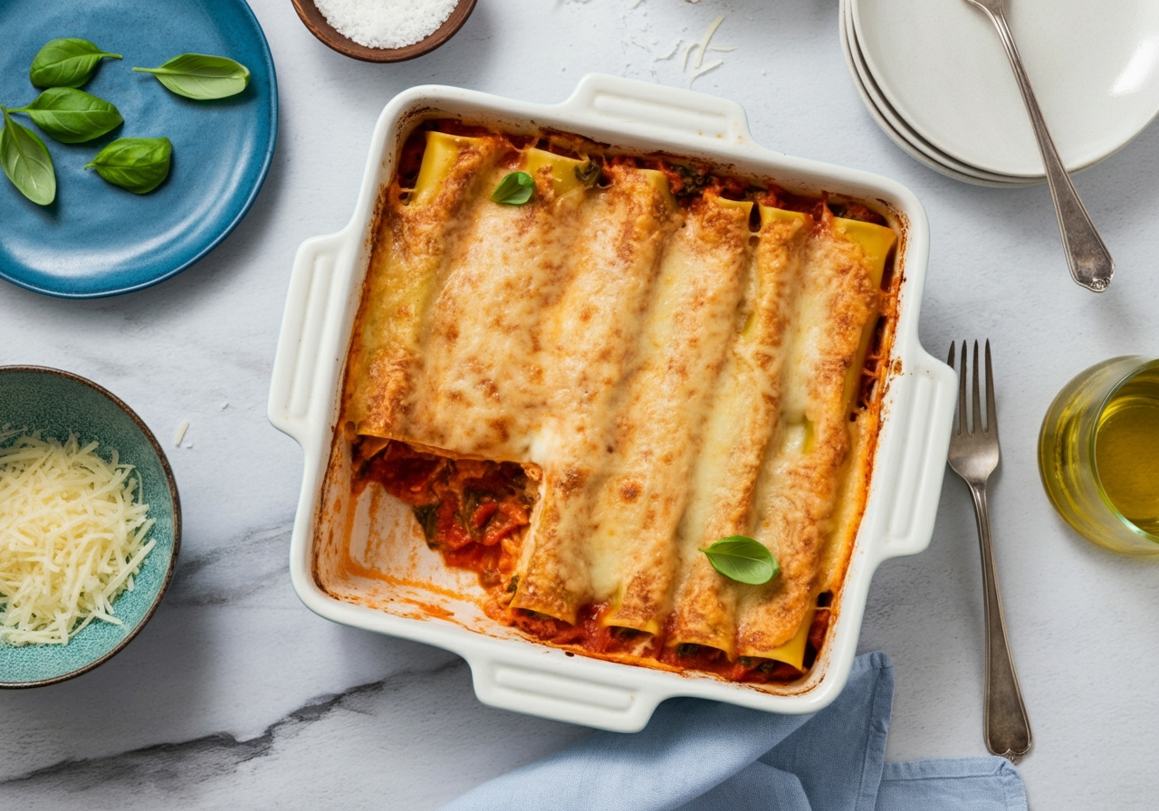 Classic Cannelloni Recipe with Bechamel Sauce | Canadian Goodness