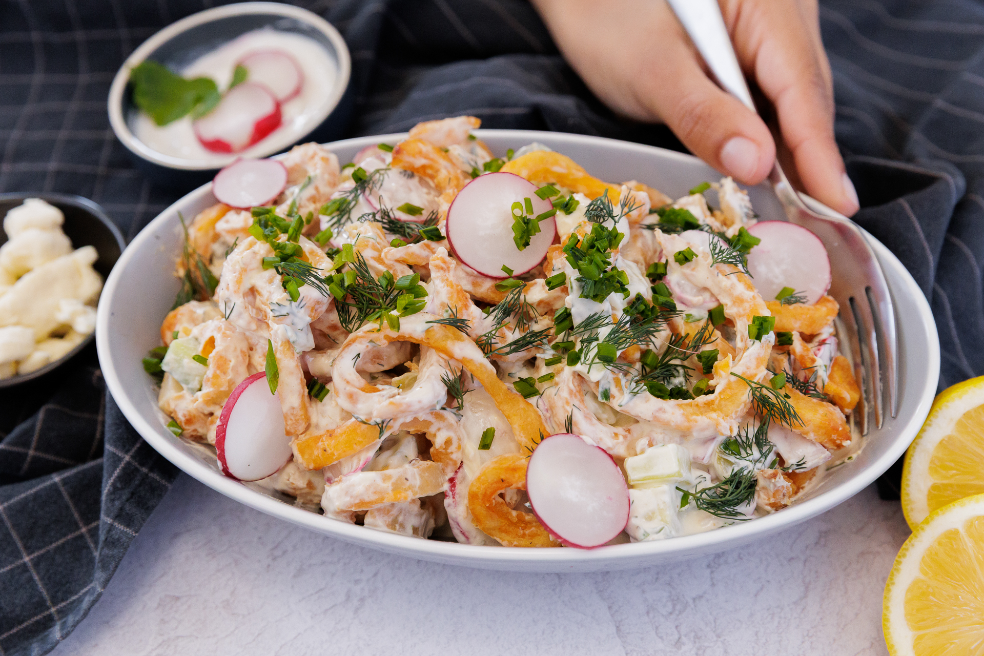 Curly fries salad | Canadian Goodness