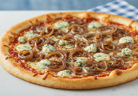 Caramelized Onion and Blue Cheese Pizza | Canadian Goodness