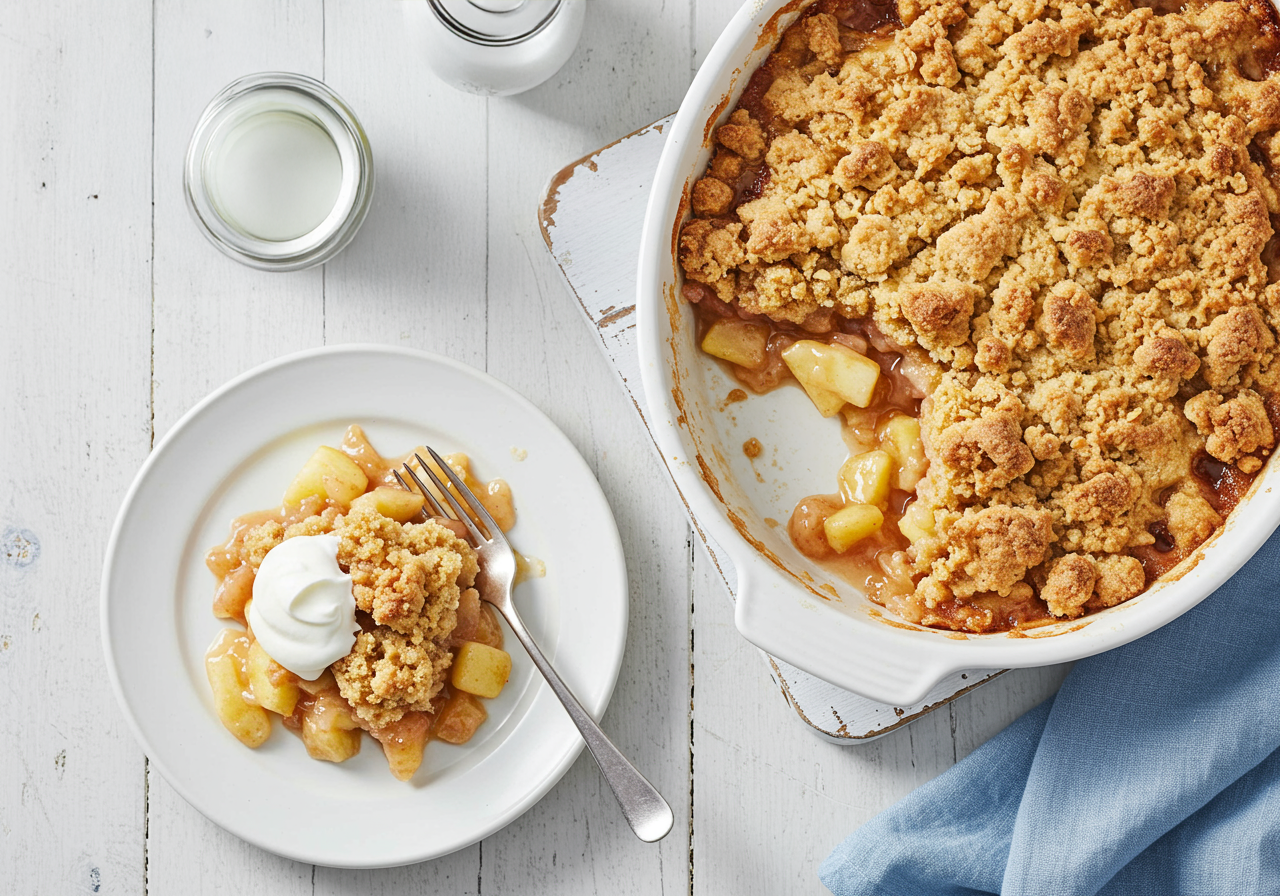 Apple Custard Crumble