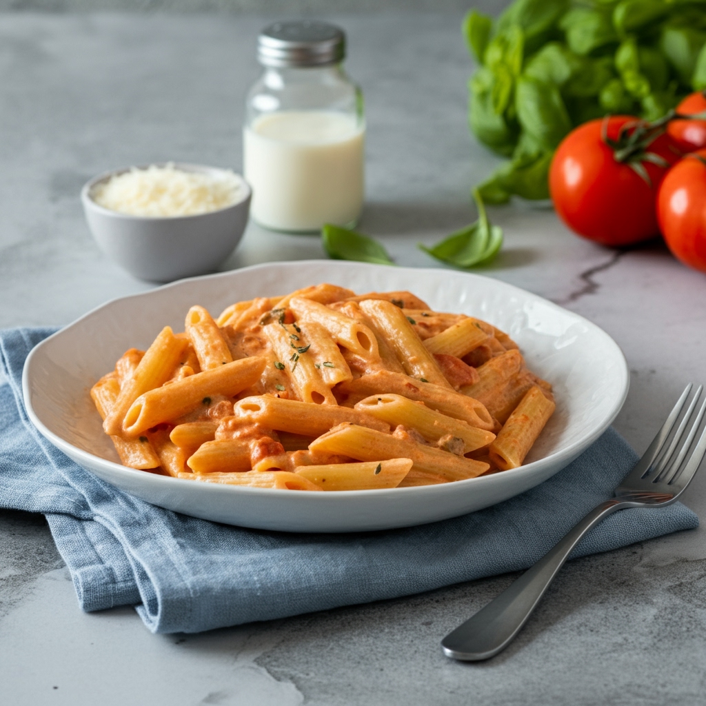 Pork Tenderloin Pasta Recipe in a Creamy Tomato Sauce | Canadian Goodness