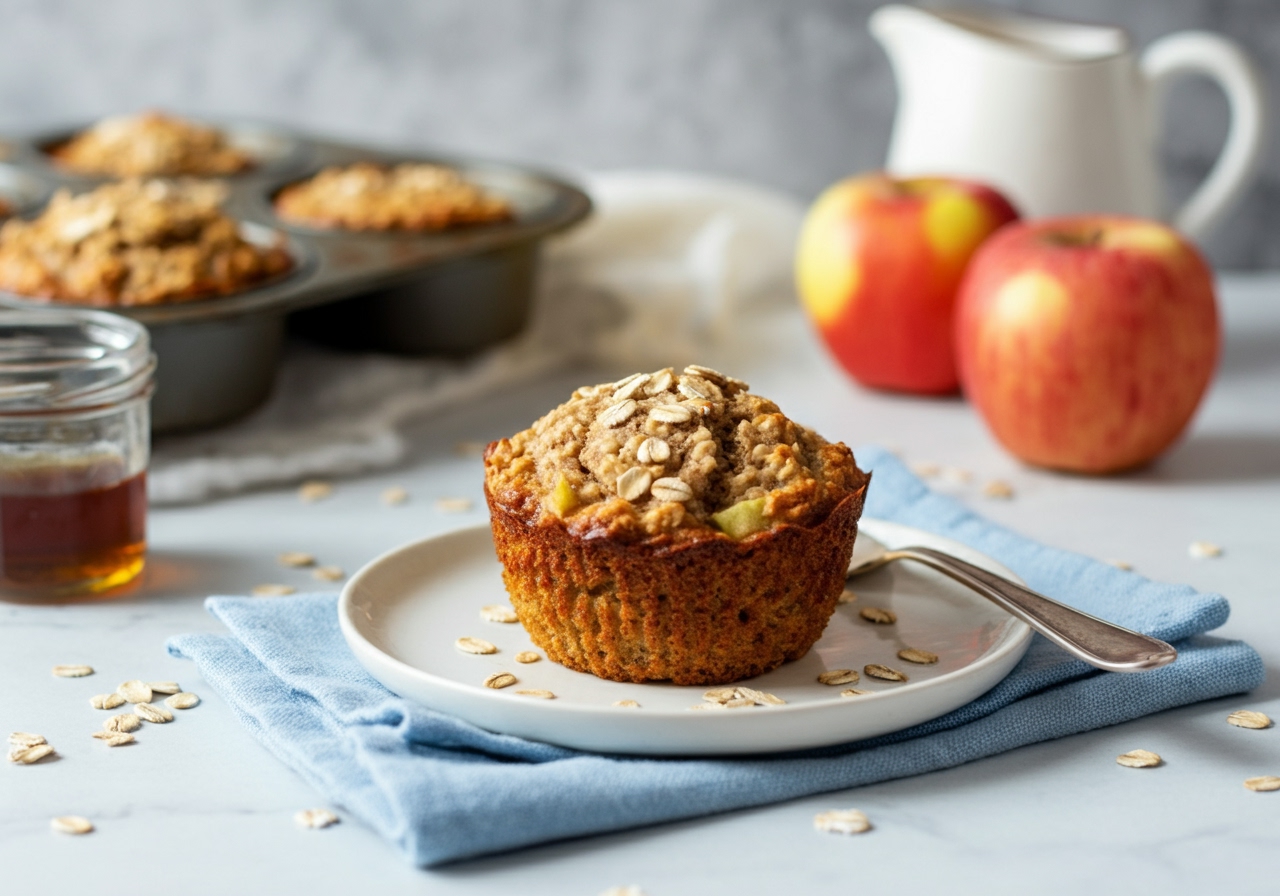 Apple Oatmeal Muffins Recipe with Maple Syrup | Canadian Goodness