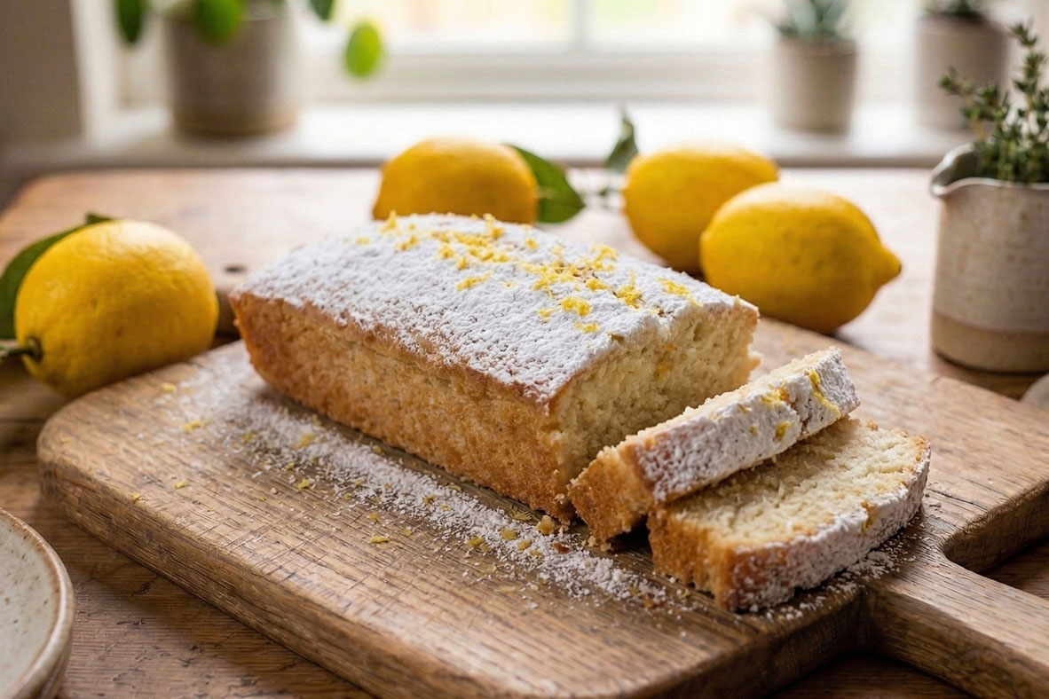 Luscious Lemon Cake with Lemon Cream Sauce | Canadian Goodness