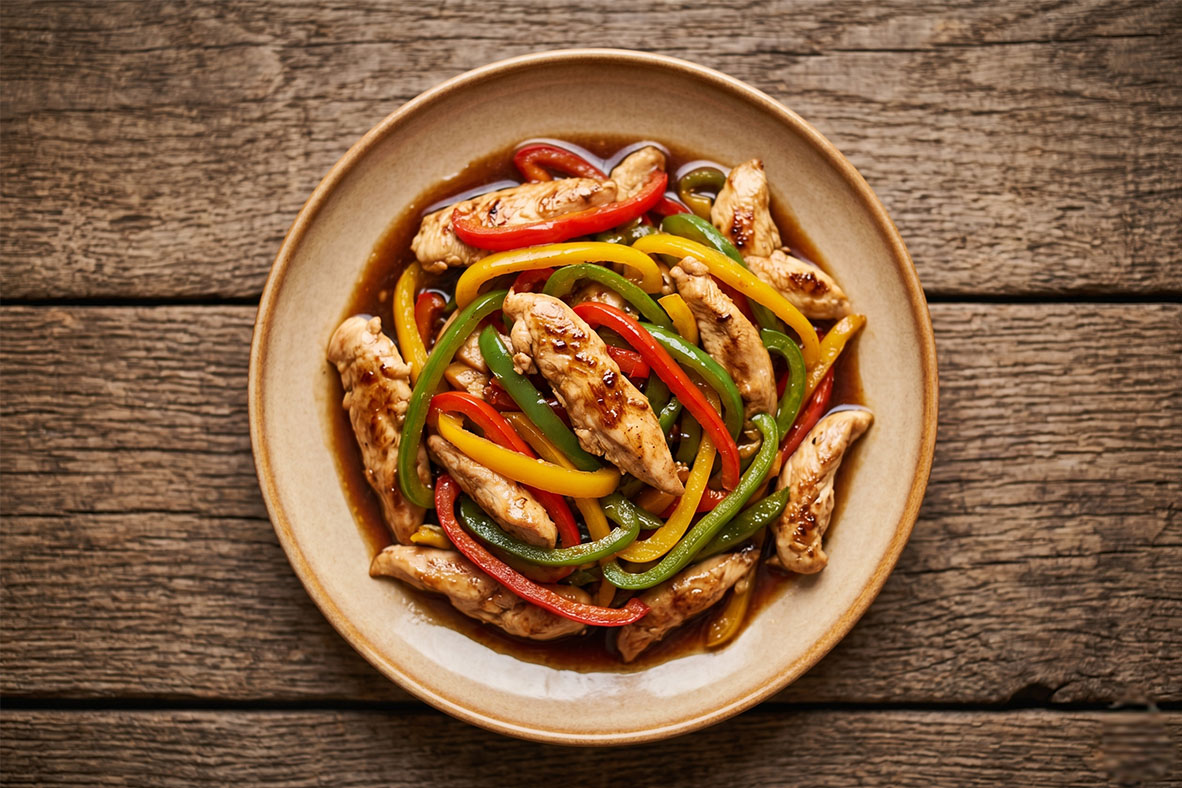 Honey-Garlic Chicken &amp; Sweet Pepper Stir-Fry | Canadian Goodness