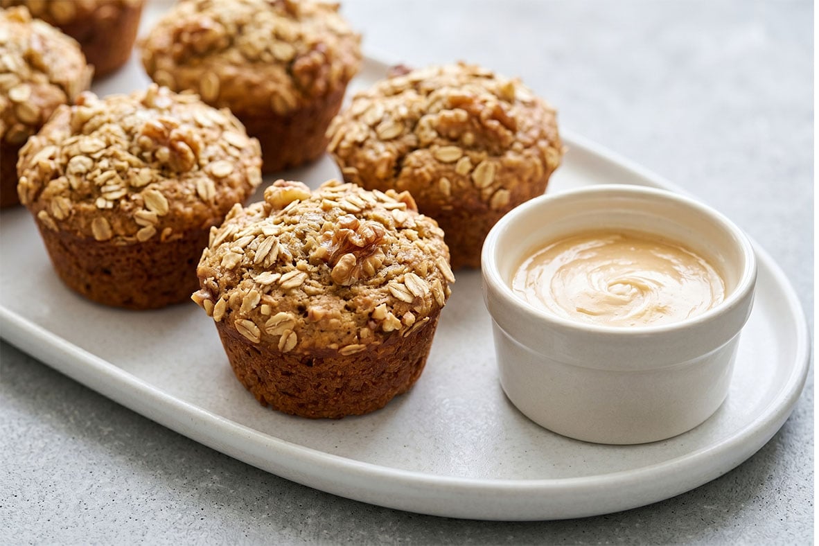 Maple Walnut Oatmeal Muffins | Canadian Goodness