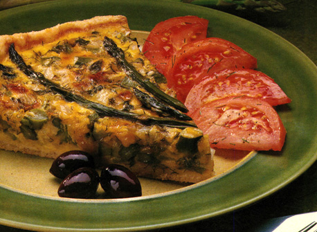 Asparagus Quiche with Cheddar | Canadian Goodness