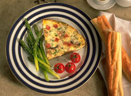 Bacon and Mushroom Frittata with Canadian Swiss cheese | Canadian Goodness