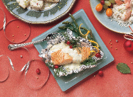 Baked Fillet of Salmon with Coriander Sauce | Canadian Goodness