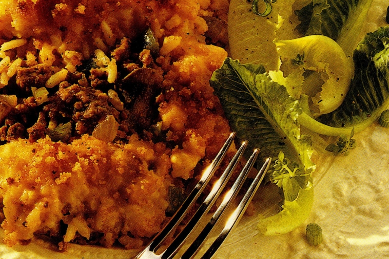 Beef and Rice Casserole with Crisp Topping | Canadian Goodness