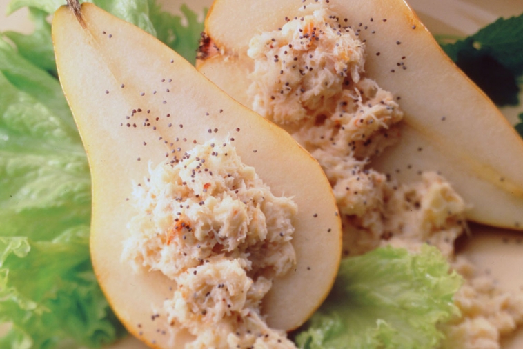 Blue Ermite Cheese Pears with Crab | Canadian Goodness
