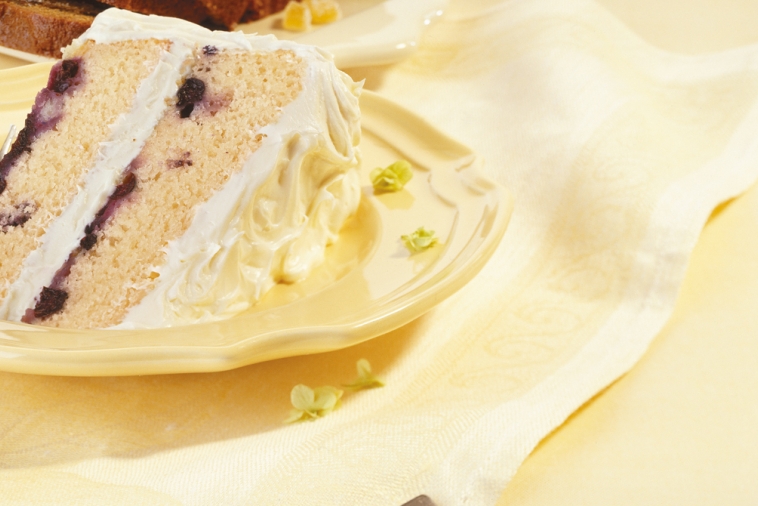 Blueberry Layer Cake with Lemon Frosting | Canadian Goodness