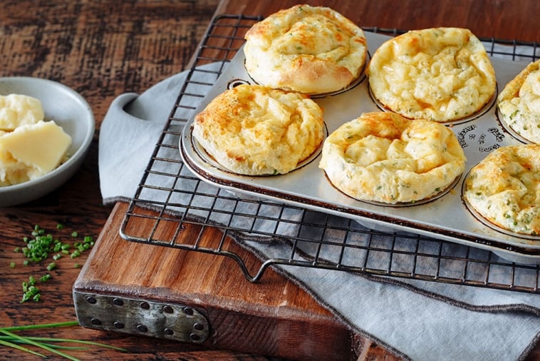 Cheddar Chive Popovers | Canadian Goodness