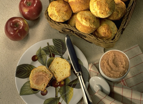 Cheddar Muffins with Apple Butter | Canadian Goodness